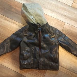 Kids faux leather jacket